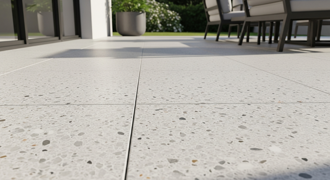 Balkon ve Bahçe Zeminlerinde Terrazzo Karo Uygulaması ve Derz Seçimi