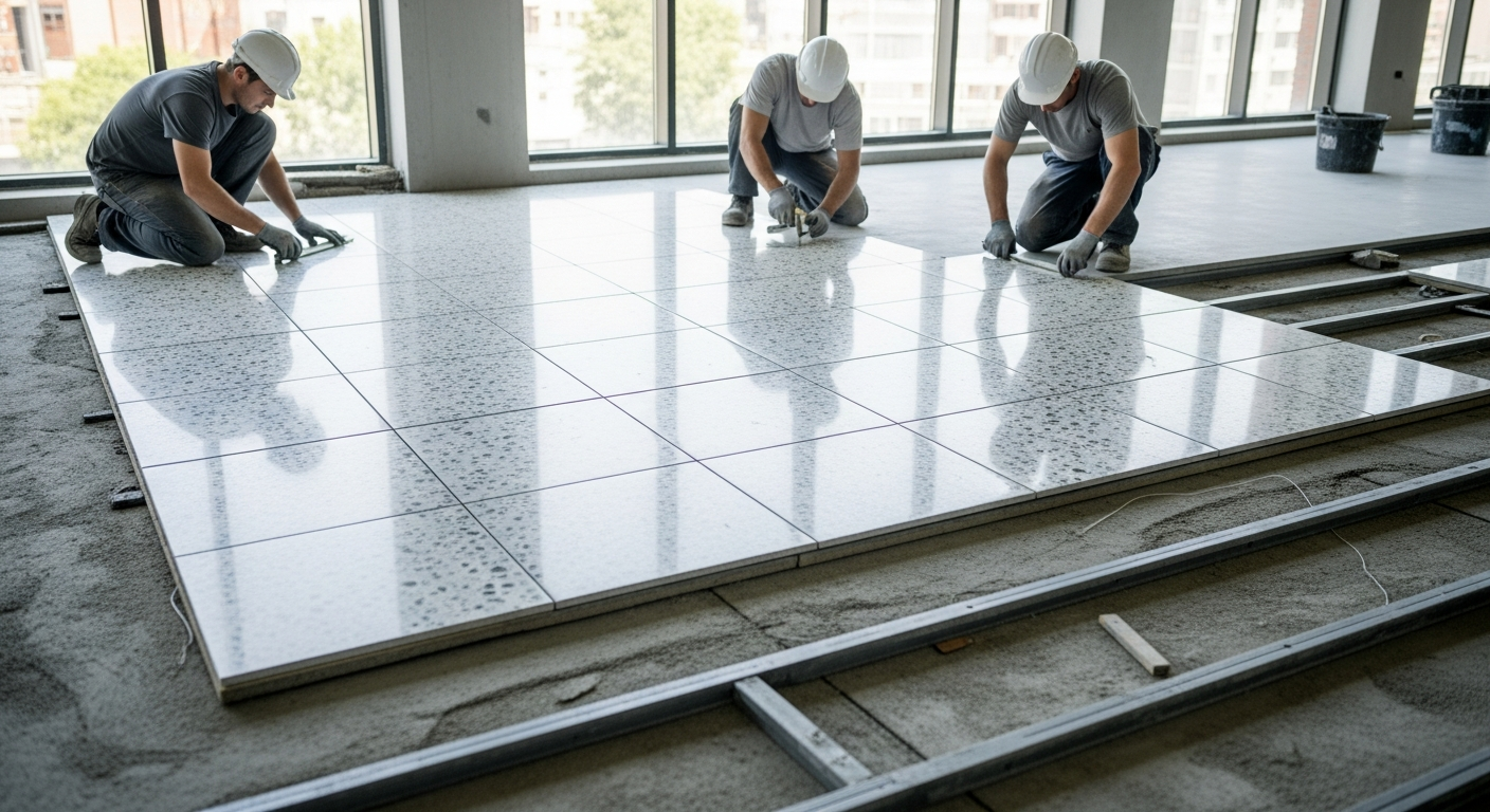 İç Mekan Projelerinde Düşük Döşeme Dolgusu ve Terrazzo Karo Uygulama Rehberi