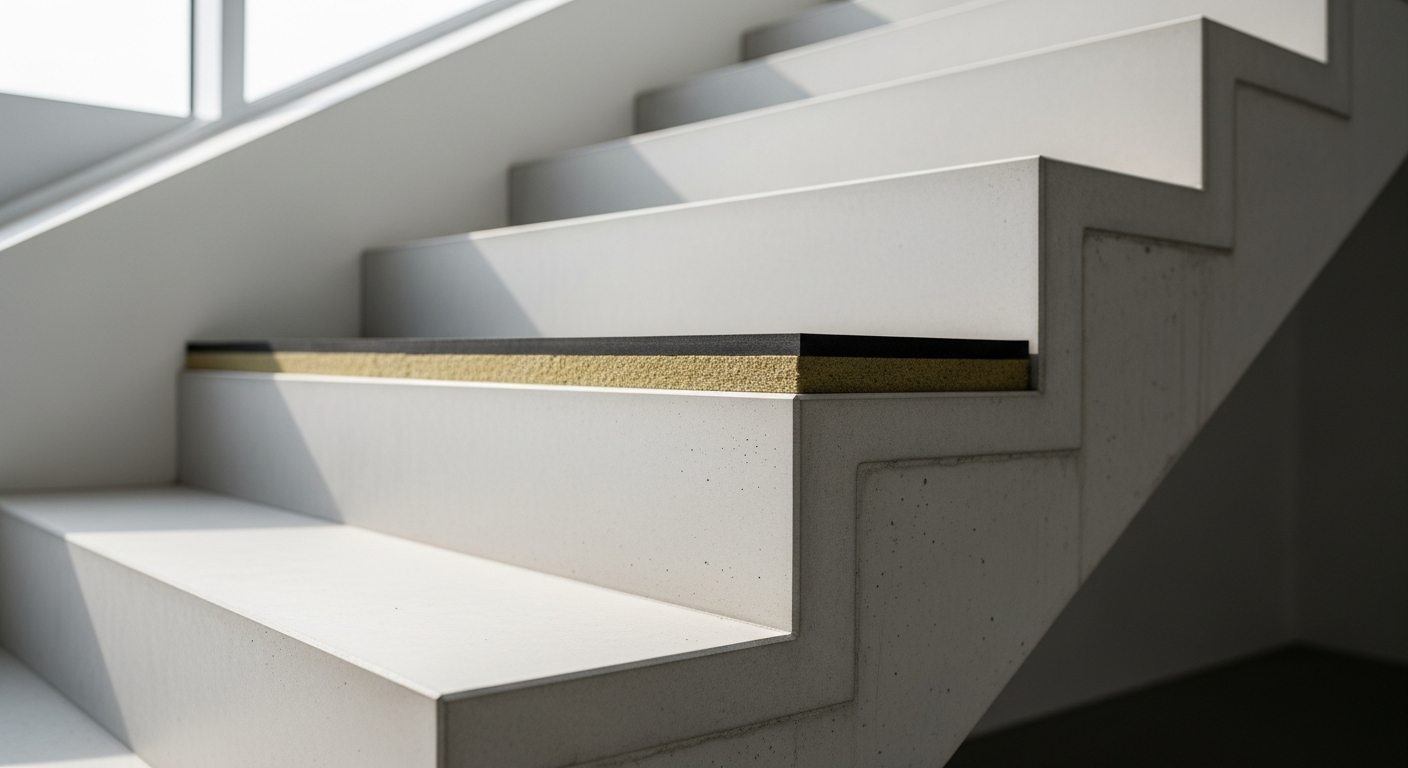Acoustic Application Techniques for Precast Stair Installation