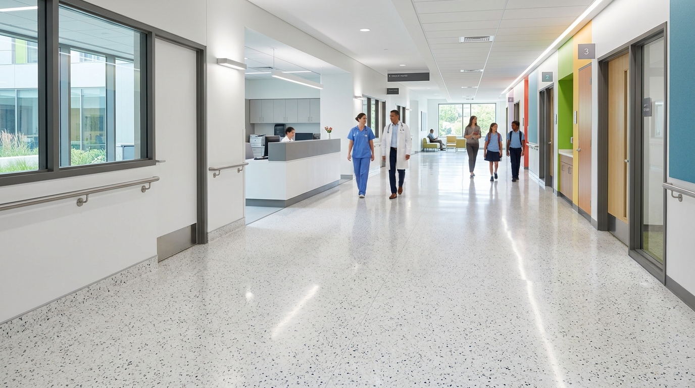 Hygienic Terrazzo Flooring for Hospital and School Projects: Standards, Performance & Selection Guide